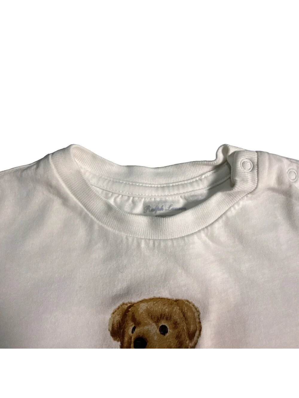Polo Ralph Lauren Shirt Youth Size 12 Month White Short Sleeve Boys Polo Bear